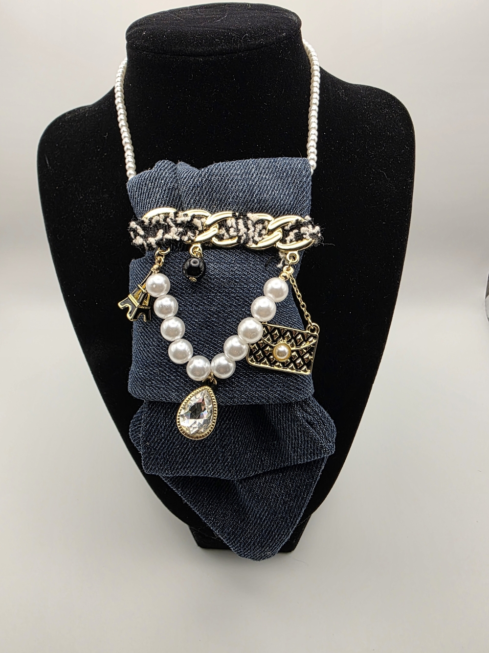 Tie Necklace | Denim